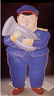 Fernando Botero Musician 1983 painting